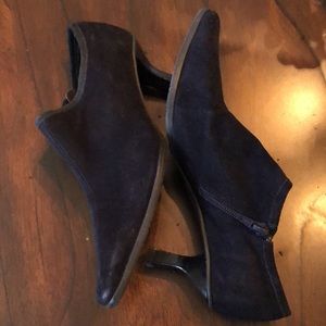Vaneli Suede Zippered, Cute Heel, leather trimmed  Booties
